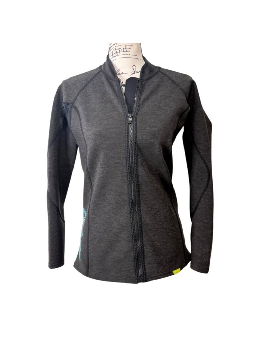NRS Womens Size Medium Neoprene 0.5 Jacket Full-Zip Gray Watersports